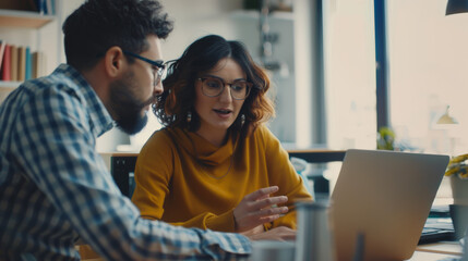 two colleagues working together