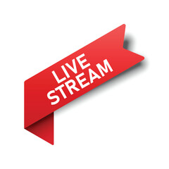 Live stream button icon in flat style. Webinar vector illustration on isolated background. Streaming sign business concept.