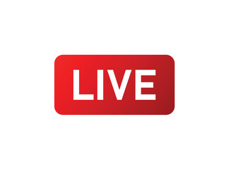 Live stream button icon in flat style. Webinar vector illustration on isolated background. Streaming sign business concept.