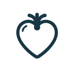 Simple line art heart icon
