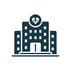 Sleek design of hospital icon