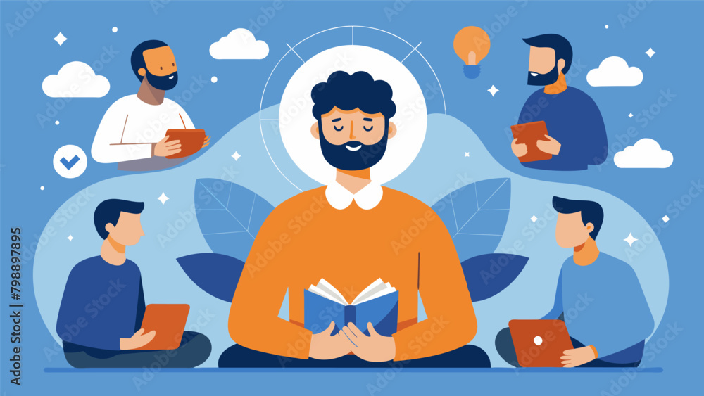 Poster through guided journaling and reflection exercises men explore their thoughts and emotions in depth 