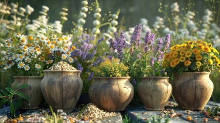 D Rendered Herbal Remedies Natures Healing Arsenal