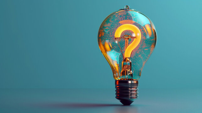 Light Bulb With a Question Mark