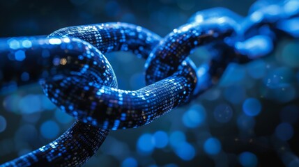 A blockchain encryption key being generated and securely stored, highlighting the critical role of encryption in ensuring data security on the blockchain.