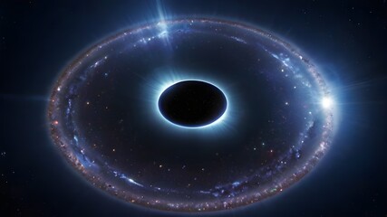 Black hole in space galaxy 