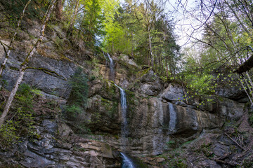 Gschwender waterfall near Immenstadt Buhl am Alpsee in the Allgau Alps