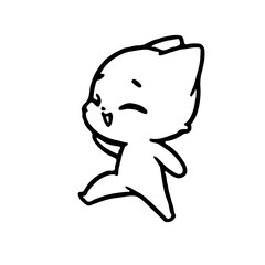 Fototapeta premium Little cute kitten in every moment 