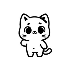 Naklejka premium Little cute kitten in every moment 