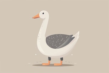 Illustration of lone goose 