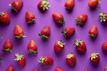 Seamless background with strawberries 