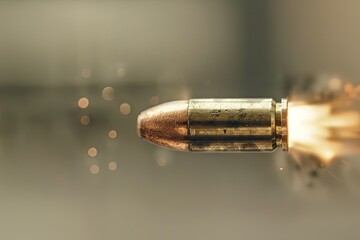 Close up of bullet in motion 