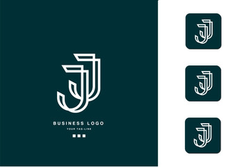 J, JJ, Abstract Letters Logo Monogram