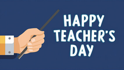 Teacher's Day, Vector. Teacher's Day Poster, Banner, Happy Teacher's Day, illustration. design. Teacher's Day Post, card, World Teachers' Day, USA. Story. typography, lettering. social media posts.  