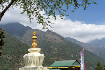 There are many stupas in the Himalayas of Nepal
