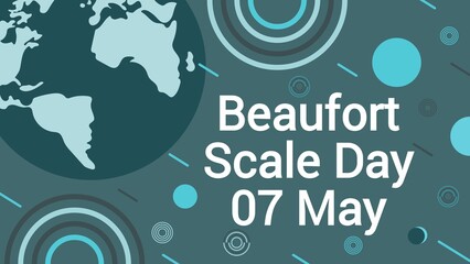 Beaufort Scale Day web banner design illustration 