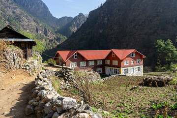 There are many villages along each trekking course in the Himalayas