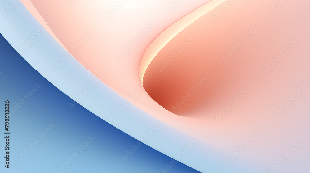 Poster 3d geometric abstract background in the form of waves. a minimalistic modern graphic design element 