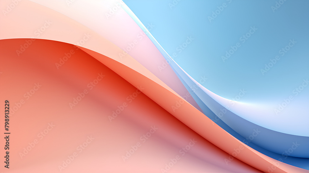 Poster 3d geometric abstract background in the form of waves. a minimalistic modern graphic design element 