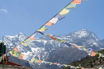 The five-colored flags seen in the Himalayas have many meanings