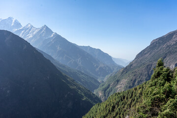 The unforgettable landscape of the Himalayas in Nepal