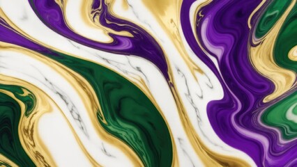 Premium luxury Green, Gold and Purple abstract marble background