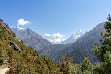 The unforgettable landscape of the Himalayas in Nepal