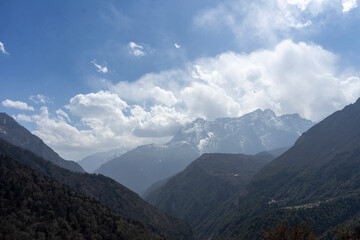 The unforgettable landscape of the Himalayas in Nepal