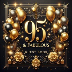 Luxurious '95 & Fabulous' Birthday Party Decoration Theme