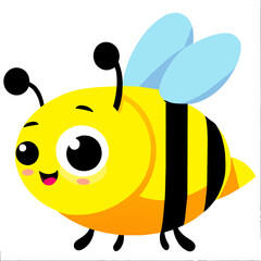 bee white background art