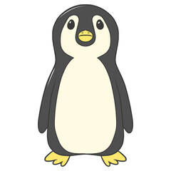 penguin illustration hand drawn isolated vector	
