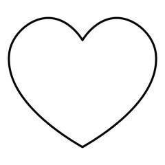 Love symbol. heart line icon, outline vector logo illustration, Isolated heart on a white background