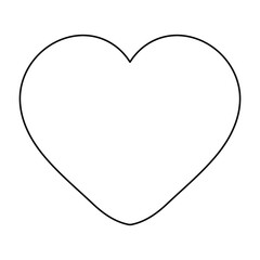 Love symbol. heart line icon, outline vector logo illustration, Isolated heart on a white background