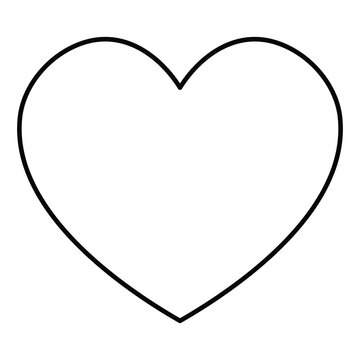 recommend clip art: Love symbol. heart line icon, outline vector logo illustration, Isolated heart on a white background