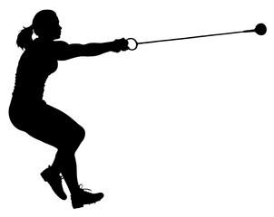 Detailed Sport Silhouette – Women Hammer Thrower V2 Refined