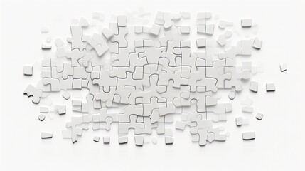 Top View Blank Jigsaw Puzzle Template