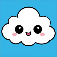 Obraz premium cute cloud background art