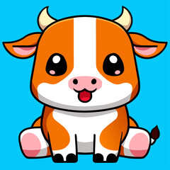 Fototapeta premium cute cows cartoon high detailed