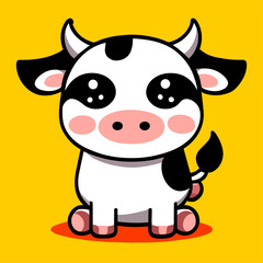 Obraz premium cute cows cartoon high detailed 