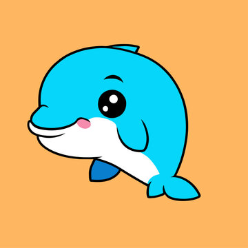 recommend clip art: cute dolphin clean line art high
