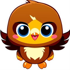 Fototapeta premium cute eagle character high detailed