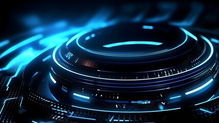 Hypnotic Visualization of Digital Data Decay in Futuristic Cyberspace