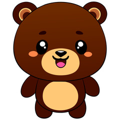 Obraz premium cute grizzly bear clean high det