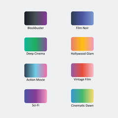 Film Gradient Set Vector