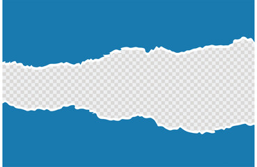 Torn paper effect vector illustration with transparent background