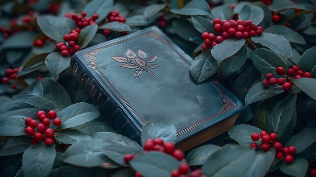 Compelling Book Mockup with a Captivating Natural Backdrop