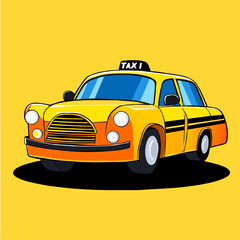 Fototapeta premium cute taxi background ar
