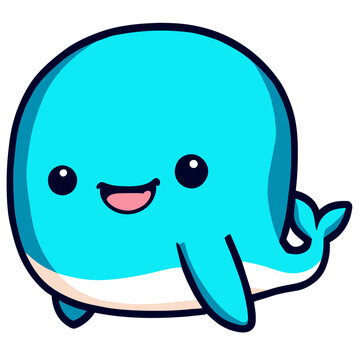 recommend clip art: cute whale clean line art high d