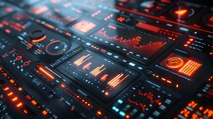 Obraz premium Sleek and Minimalist Digital Trading Platform with Advanced Data Visualization Tools