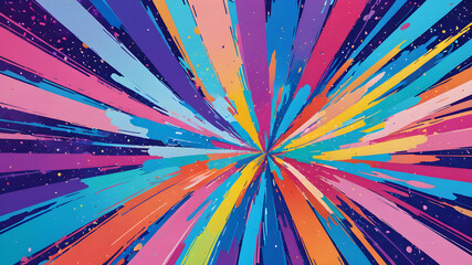 Fototapeta premium Vibrant Abstract Background Colorful Ink Swirls Stock Illustration